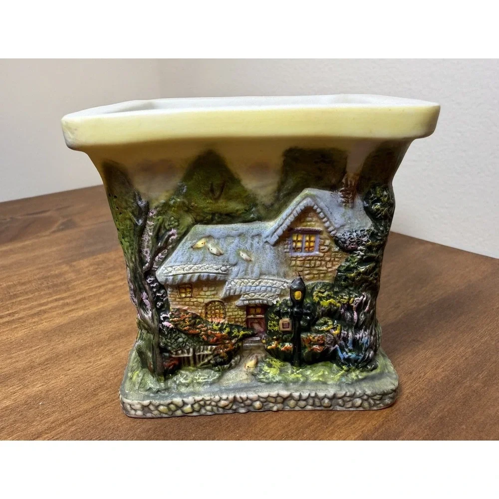 Thomas Kinkade Painter Of Light Country Cottages Votive Square Candle Holder 3
